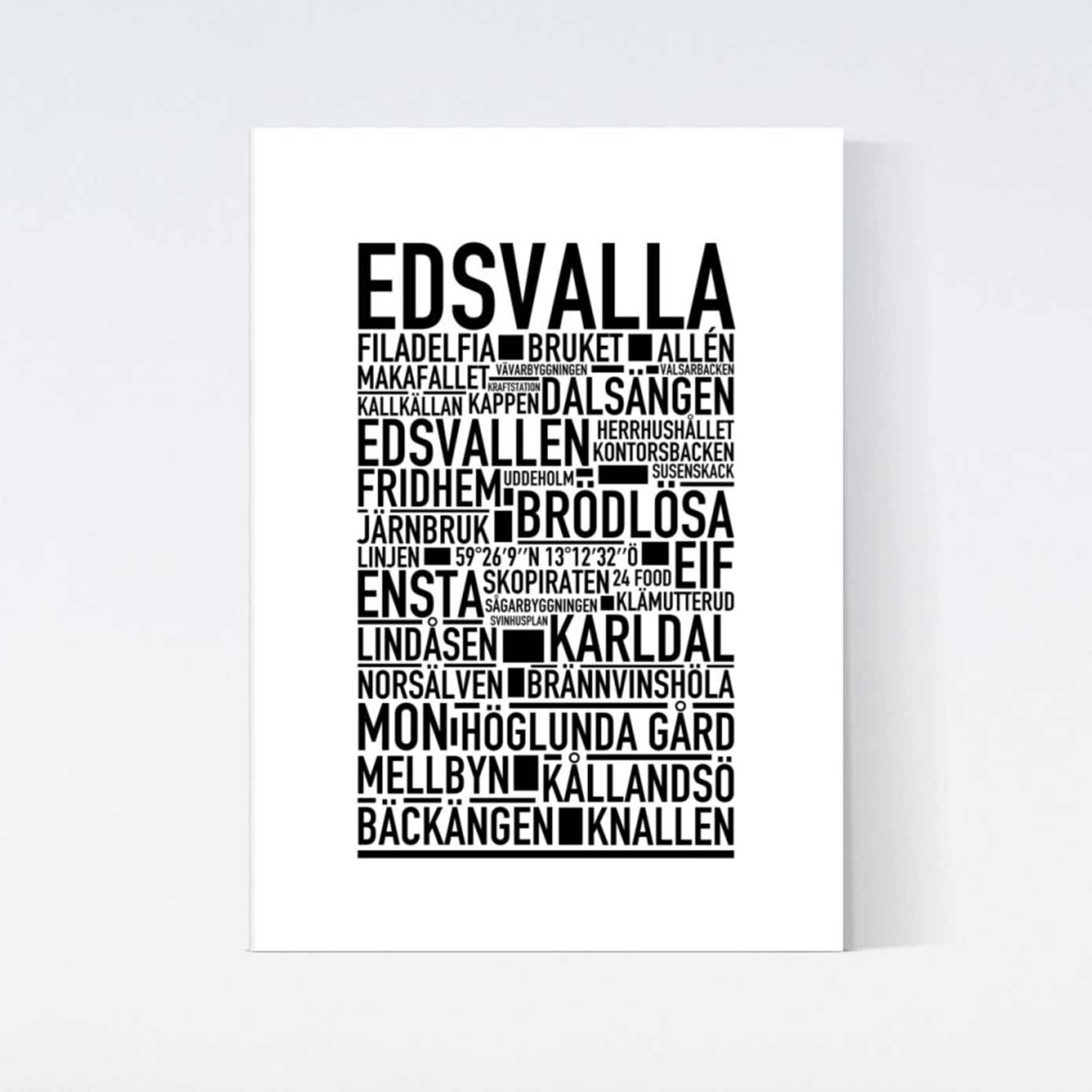 Edsvalla Text Poster