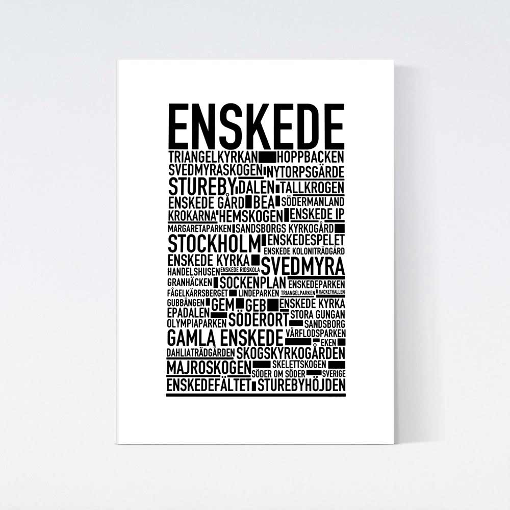 Enskede Text Poster
