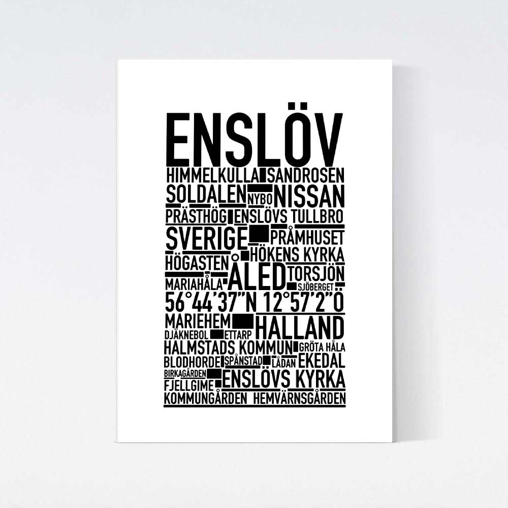 Enslöv Text Poster