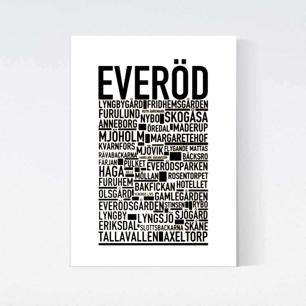 Everöd Text Poster