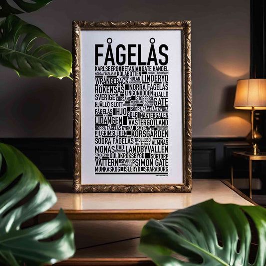 Fågelås Text Poster