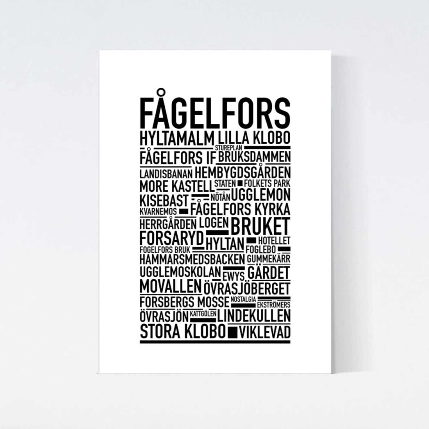 Fågelfors Text Poster