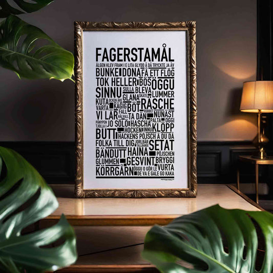 Fagerstamål Dialekt Text Poster
