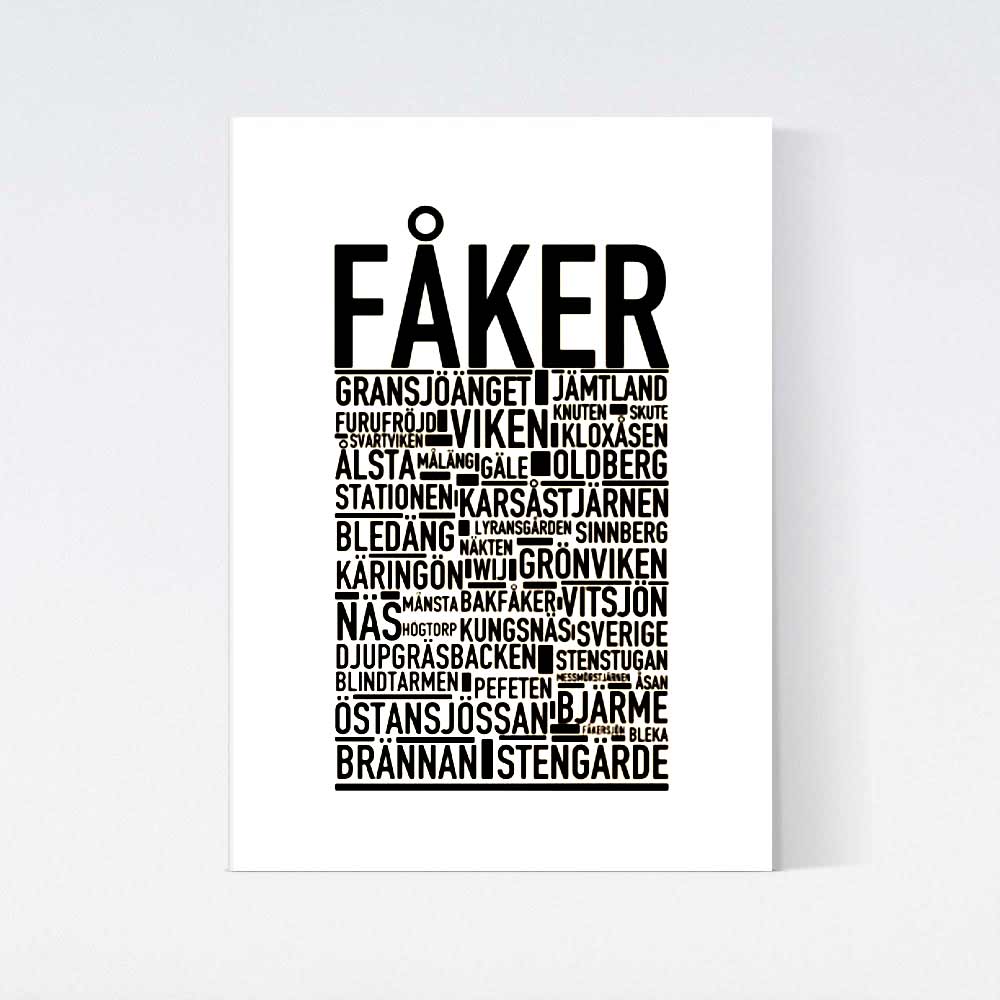 Fåker Text Poster