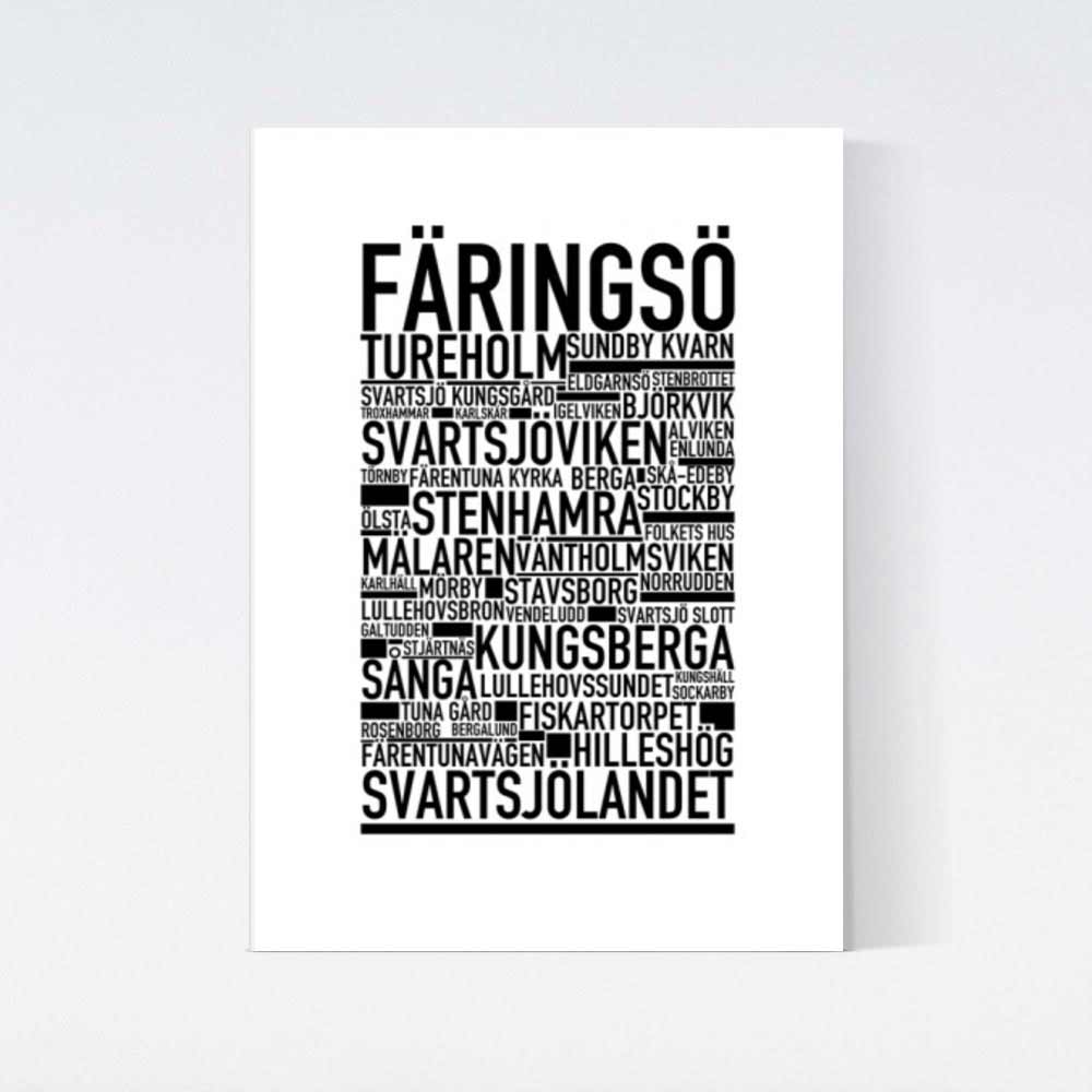 Färingsö Text Poster
