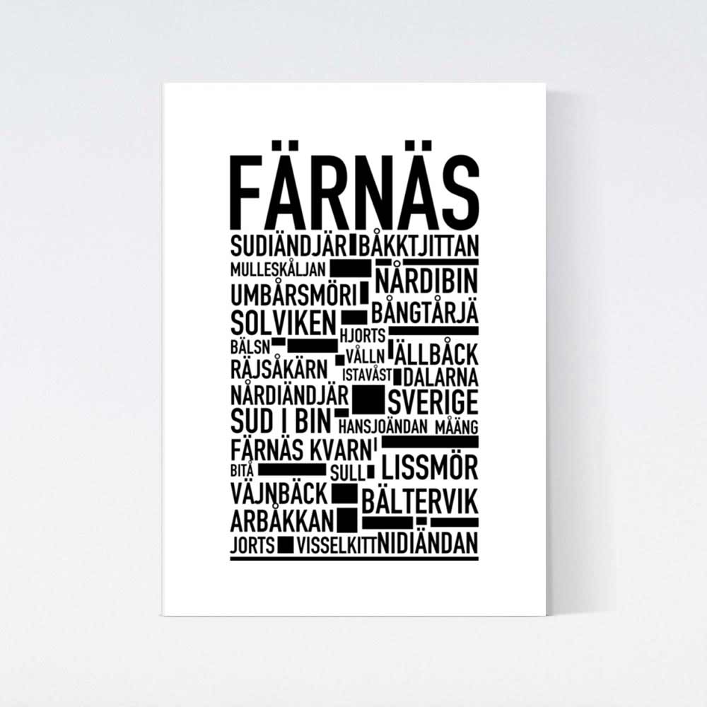 Färnäs Text Poster