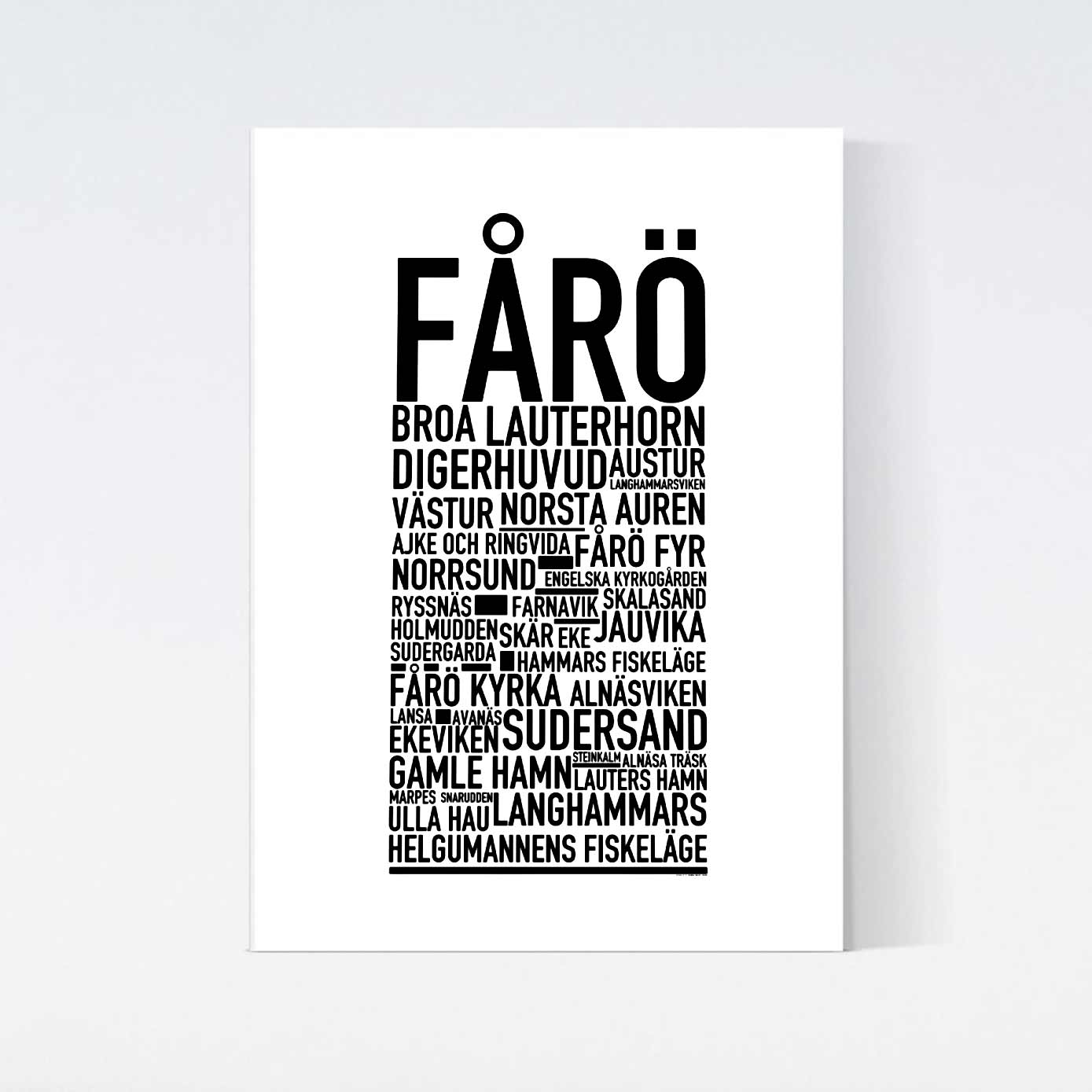 Fårö Text Poster