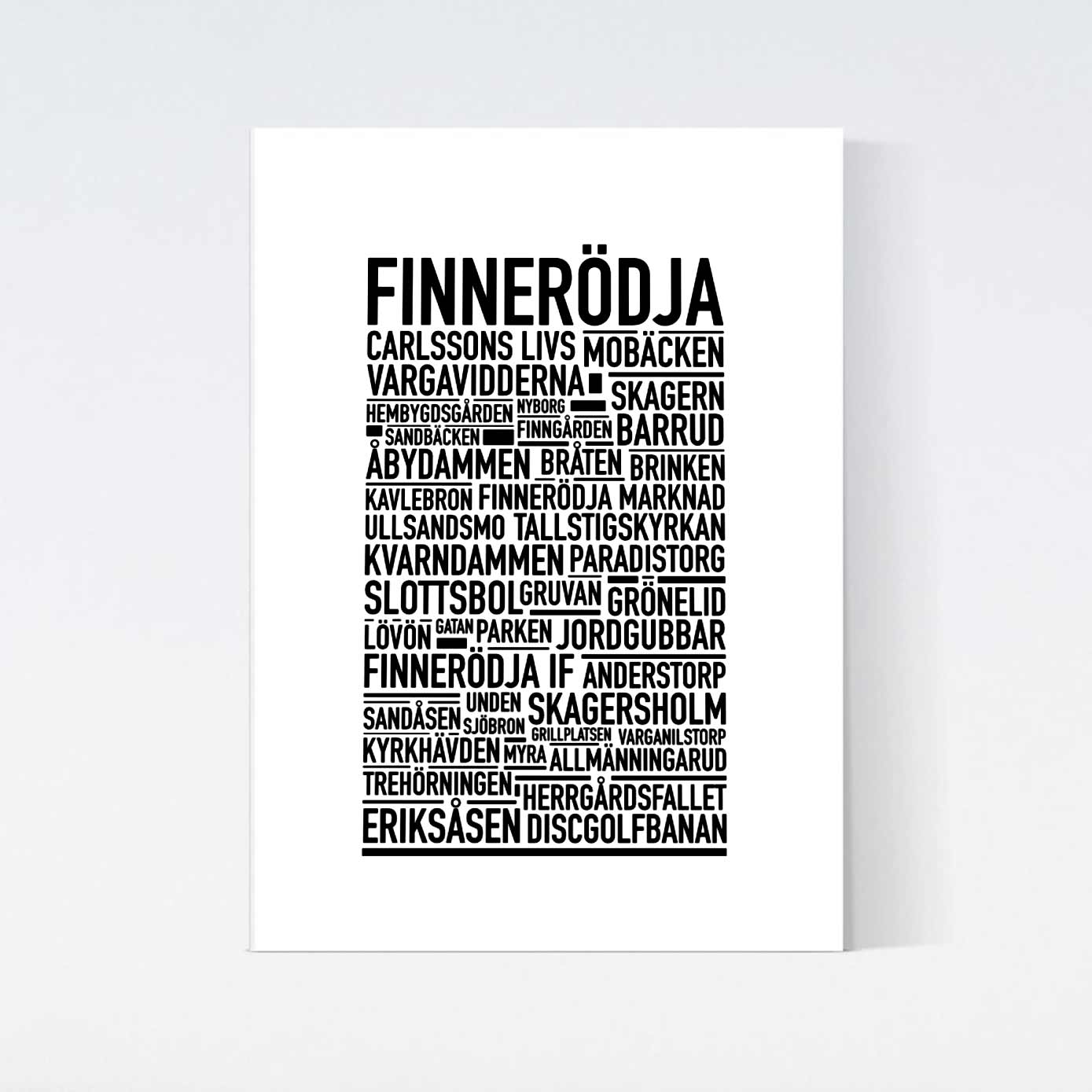 Finnerödja Text Poster