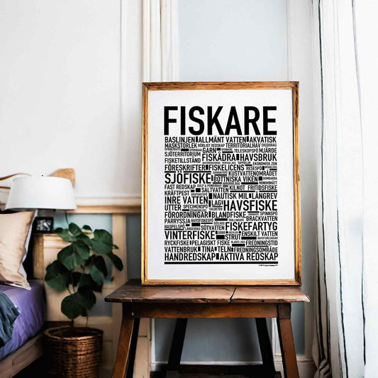 Fiskare Text Poster