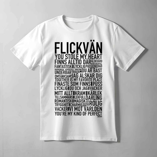 Flickvän Text T-shirt