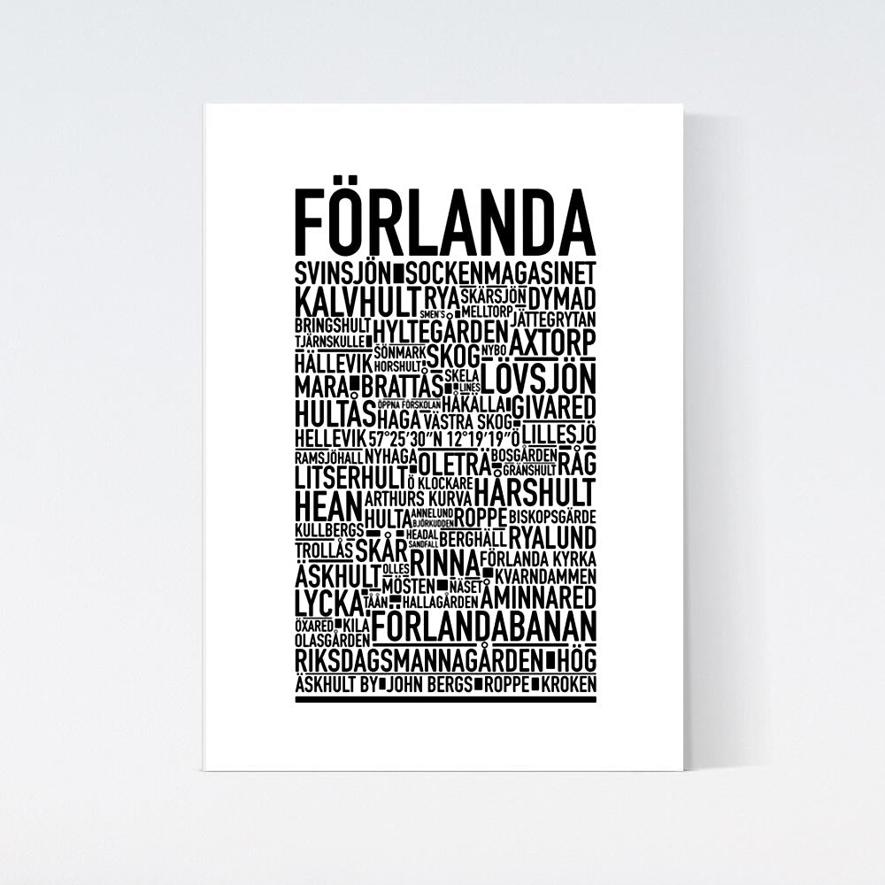 Förlanda Text Poster