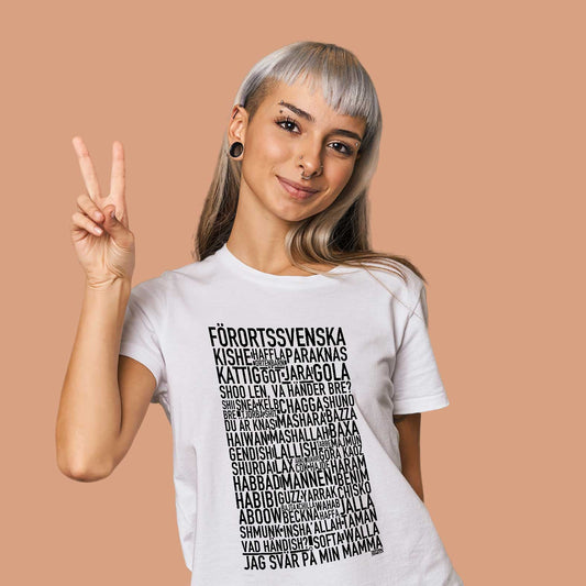 Förortssvenska Dialekt Text T-shirt