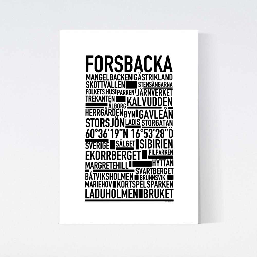 Forsbacka Text Poster