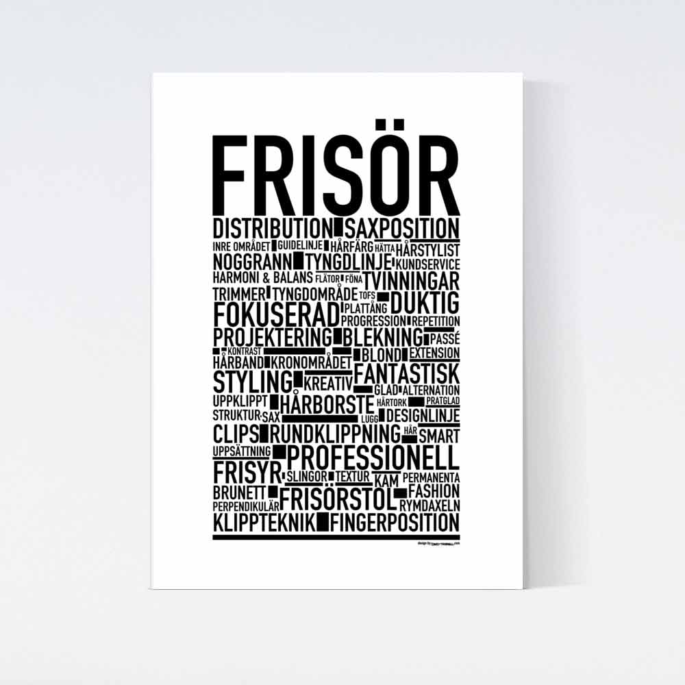 Frisör Text Poster