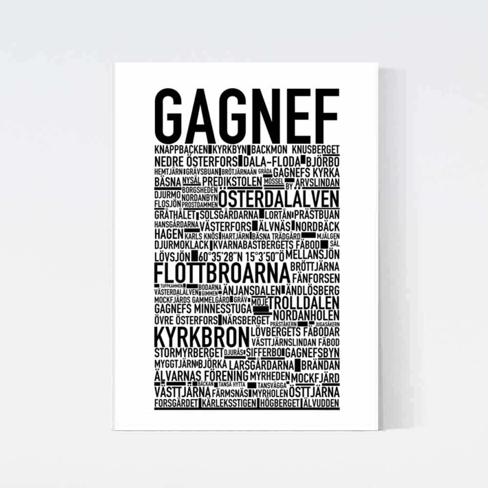 Gagnef Text Poster
