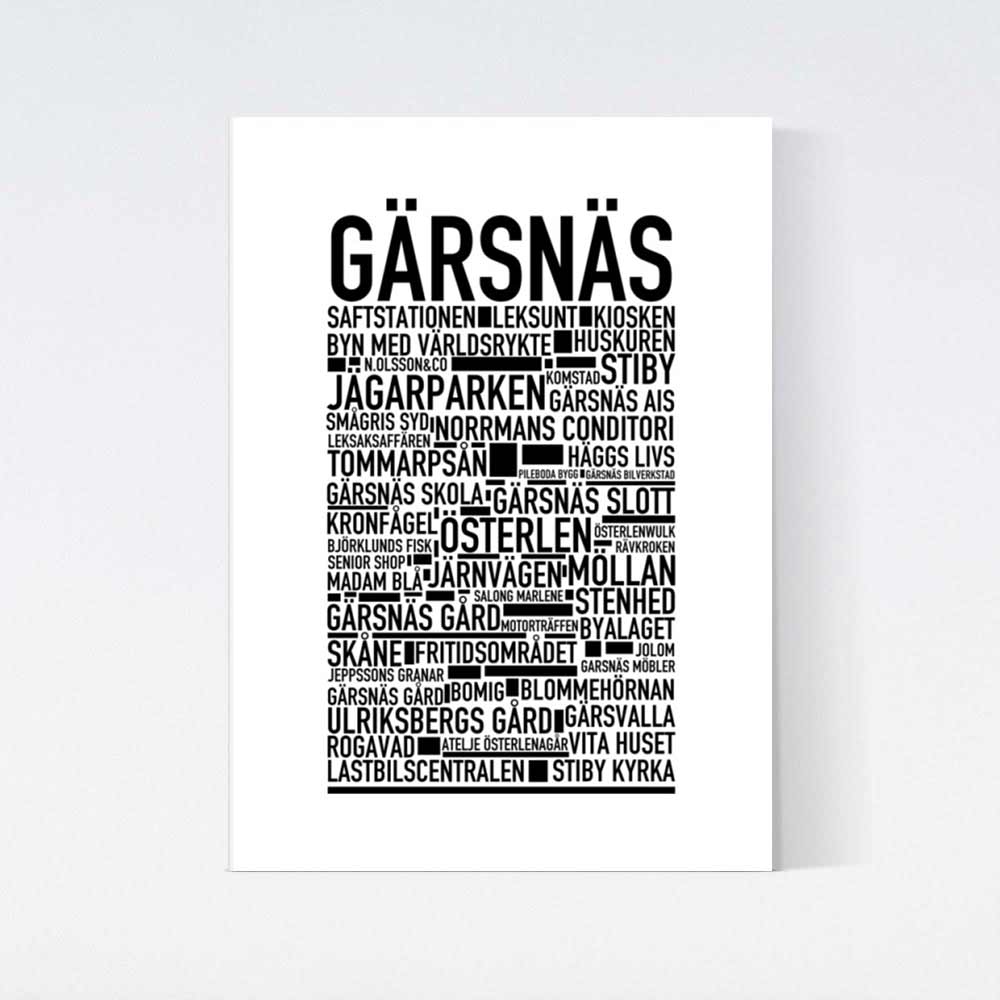 Gärsnäs Text Poster