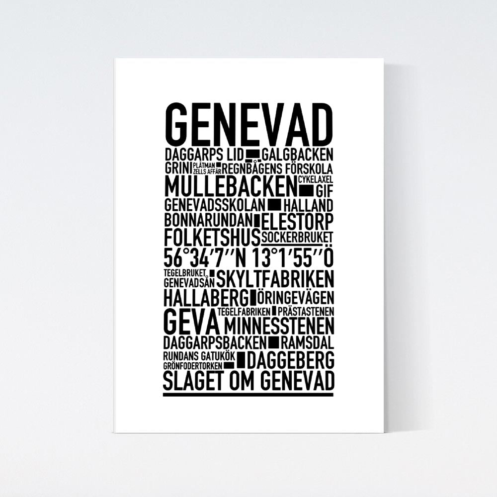 Genevad Text Poster