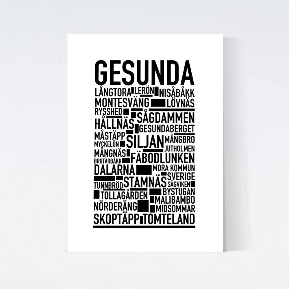 Gesunda Text Poster