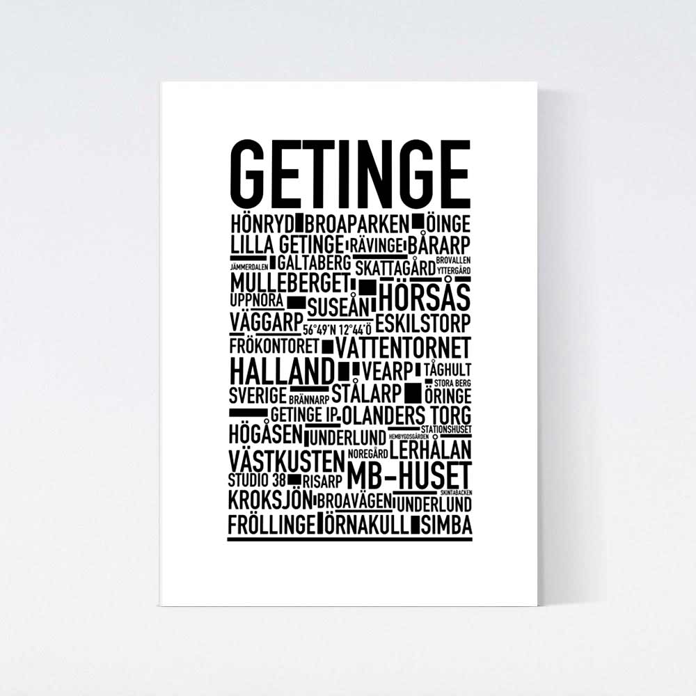 Getinge Text Poster