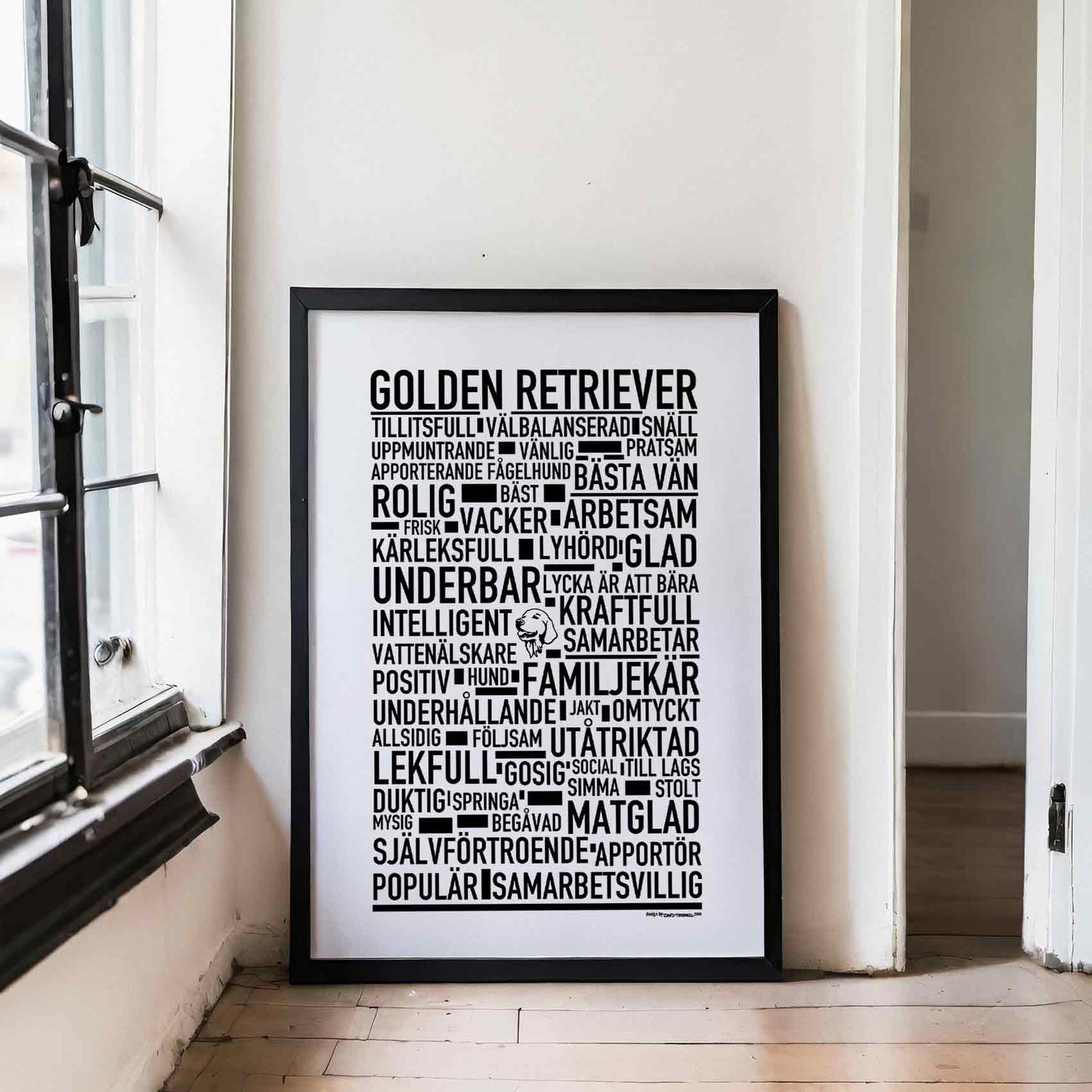 Golden Retriever Text Poster