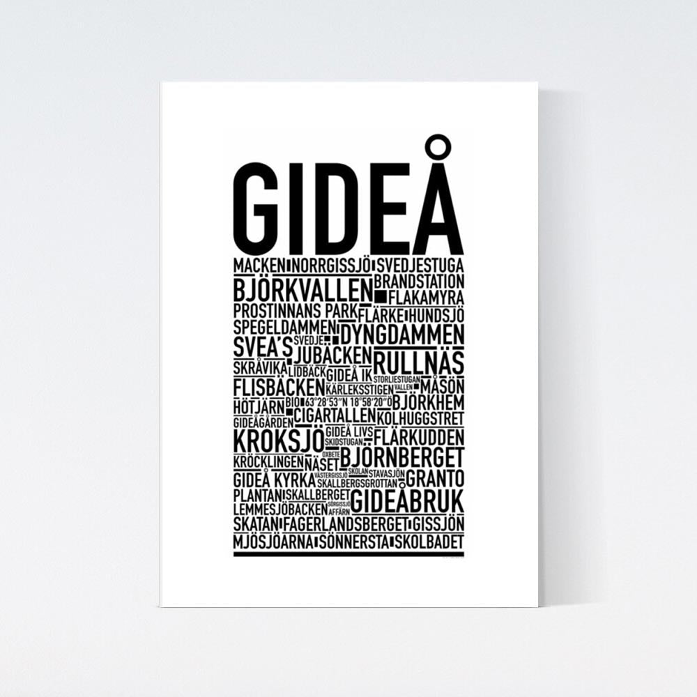 Gideå Text Poster
