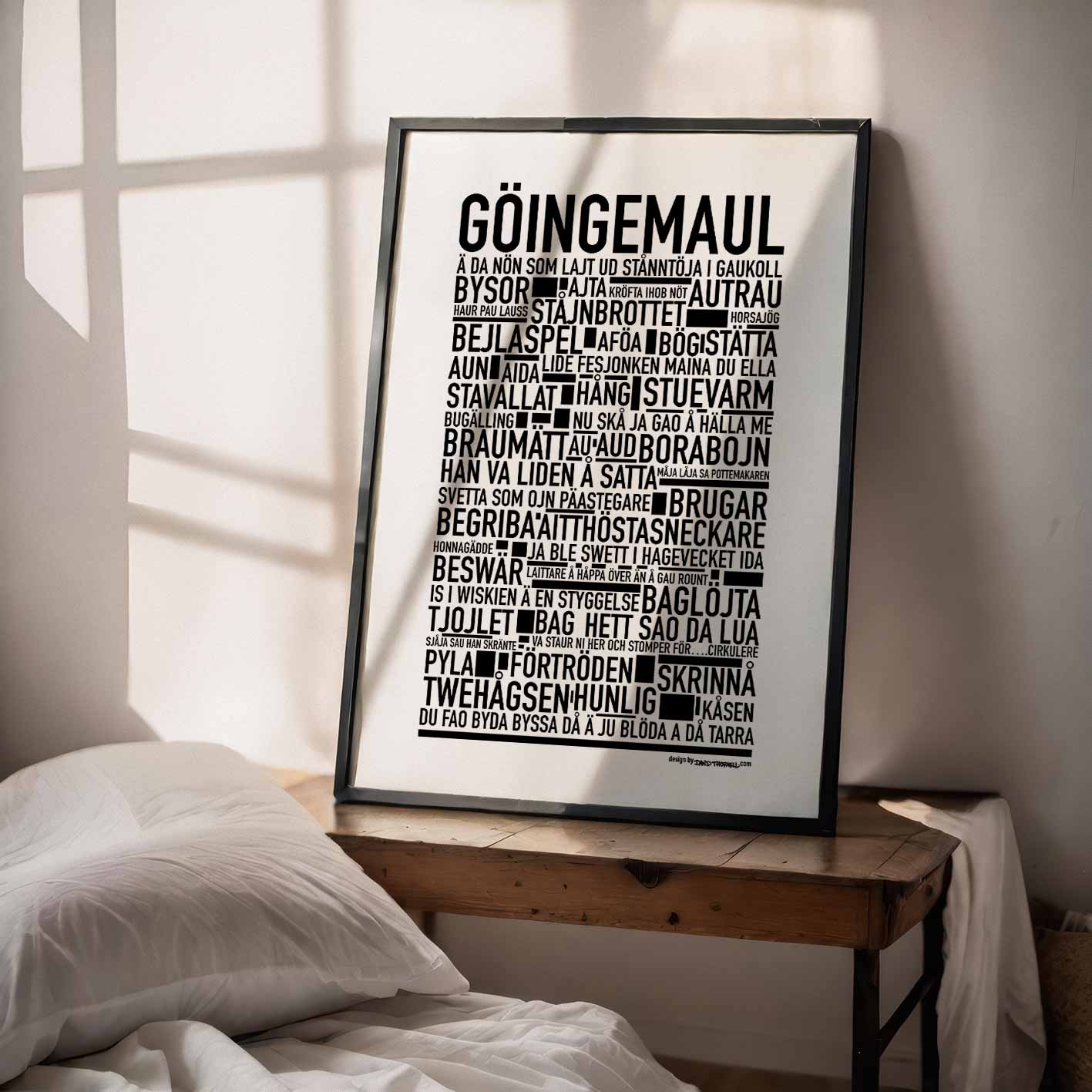 Göingemaul Dialekt Text Poster