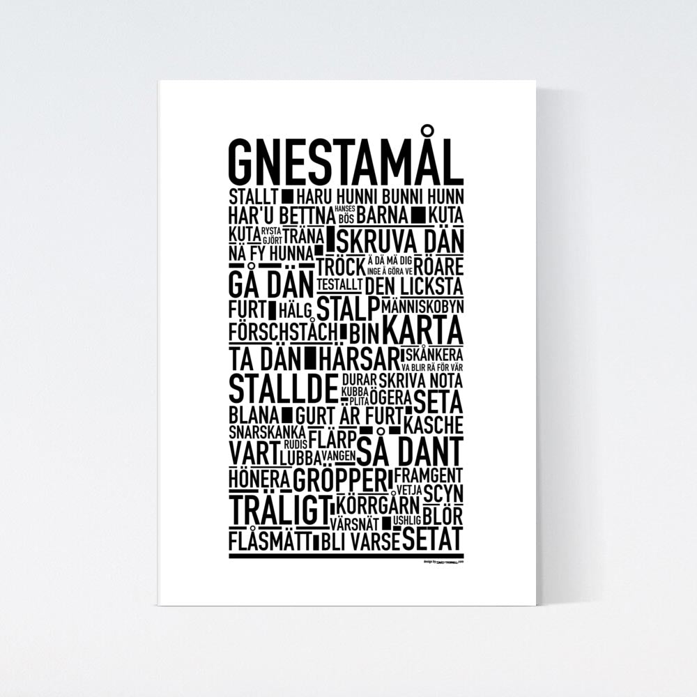 Gnestamål Dialekt Text Poster