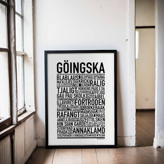 Göingska Dialekt Text Poster