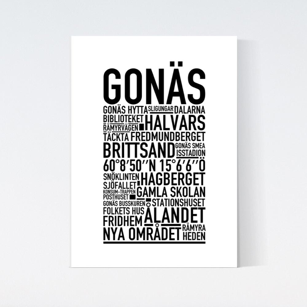 Gonäs Text Poster