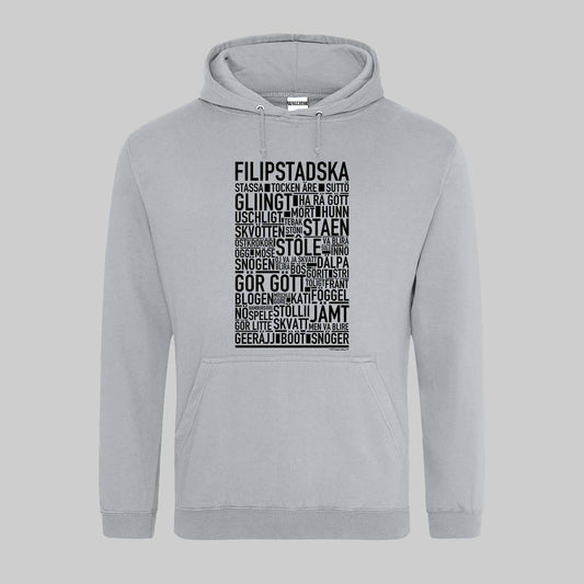 Filipsstadska Dialekt Text Hoodie