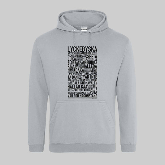Lyckebyska Dialekt Text Hoodie