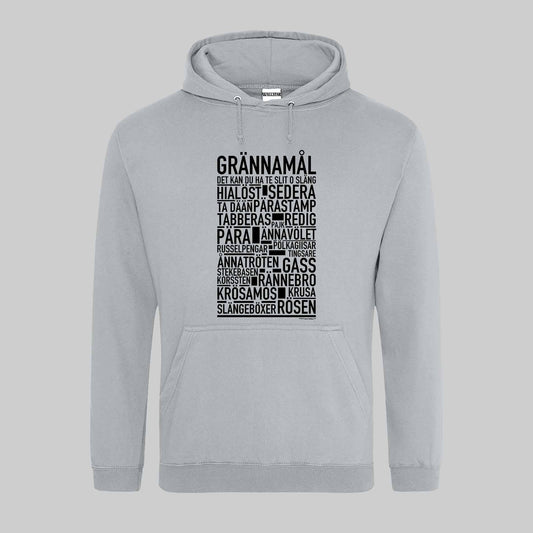 Grännamål Dialekt Text Hoodie
