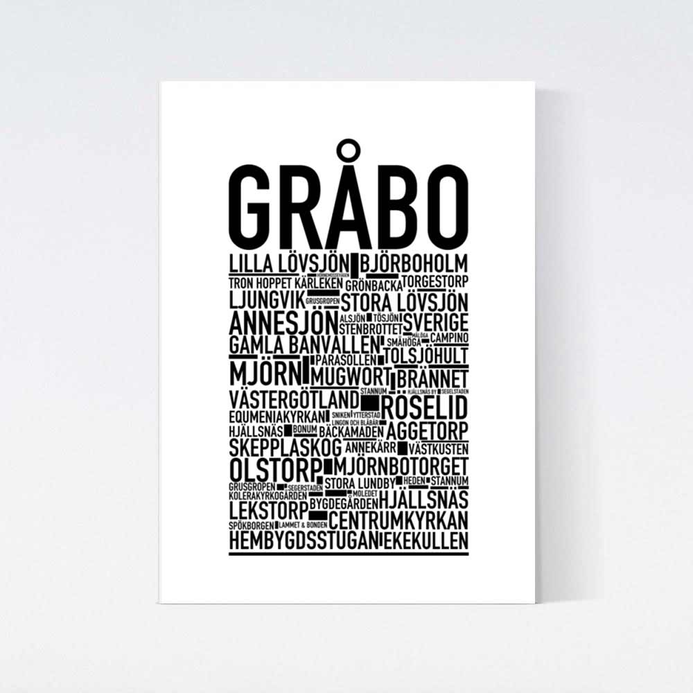 Gråbo Text Poster