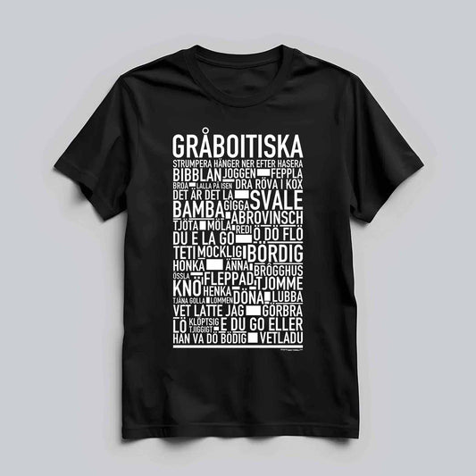 Gråboitiska Dialekt Text T-shirt
