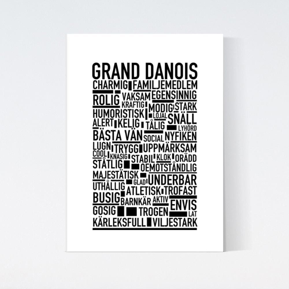 Grand Danois Text Poster