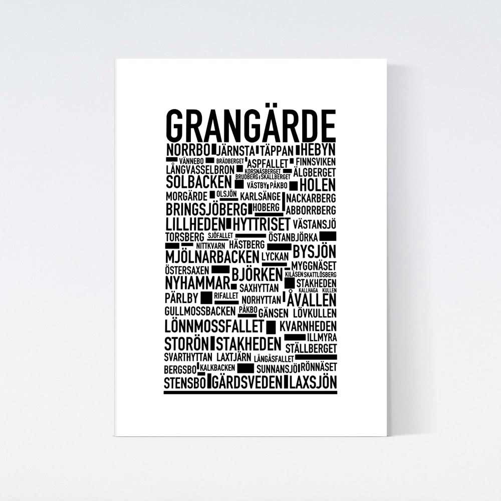 Grangärde Text Poster
