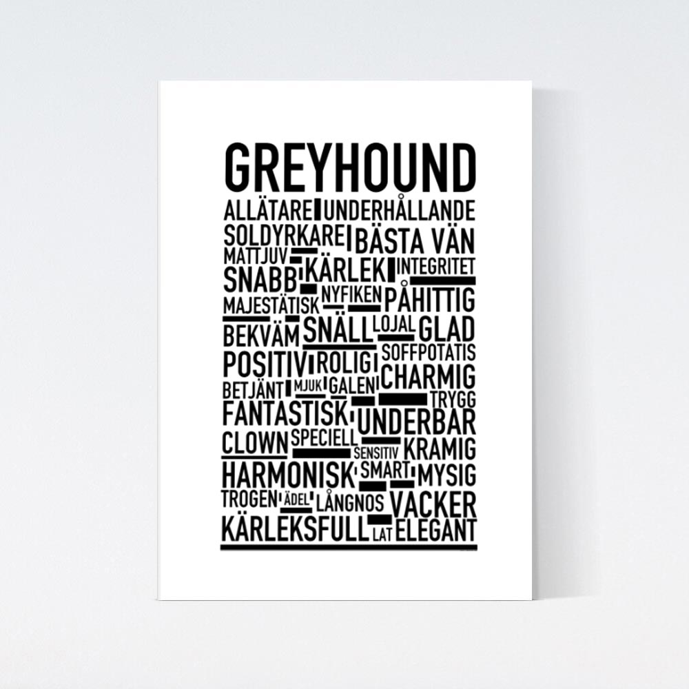 Greyhound Text Poster