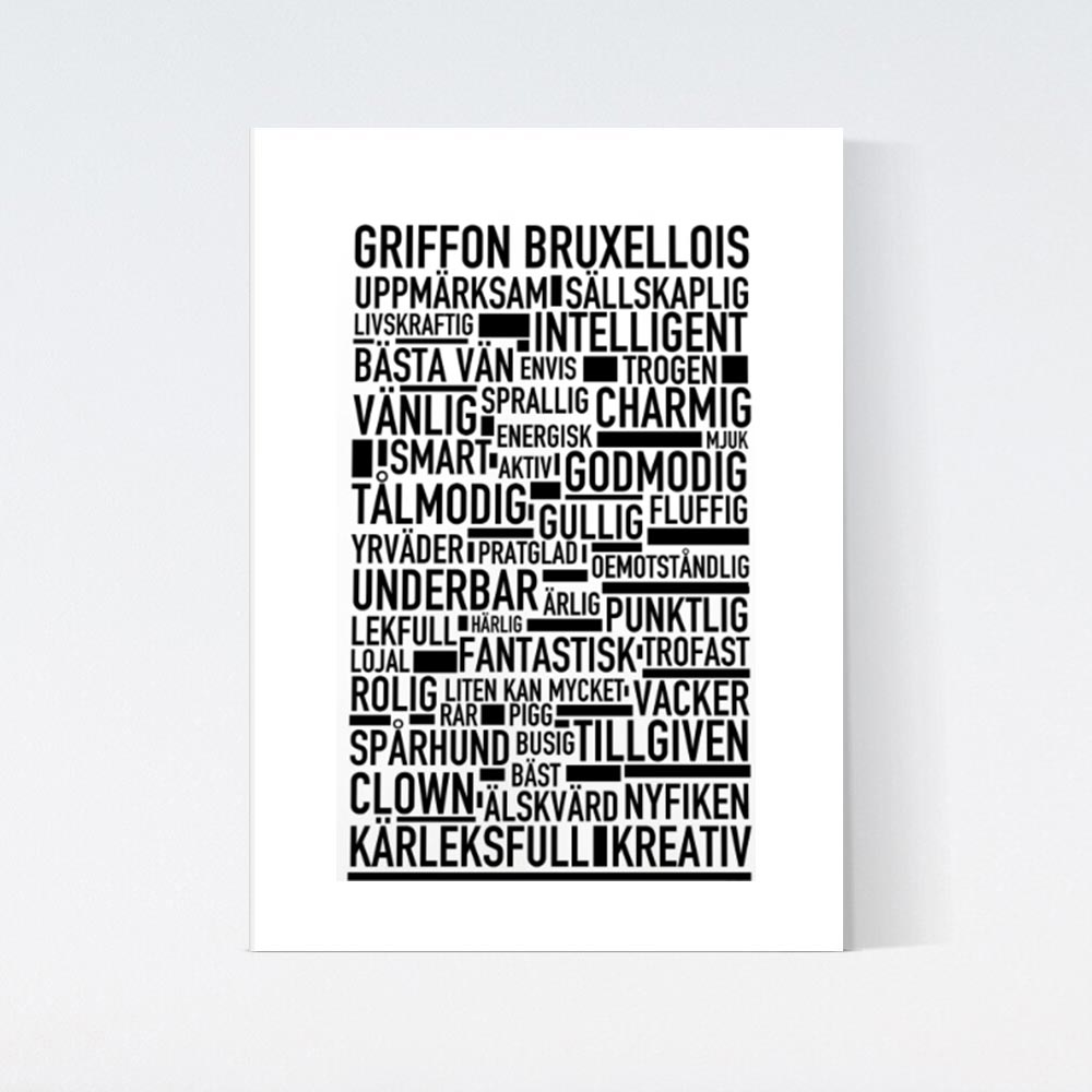 Griffon Bruxellois Text Poster