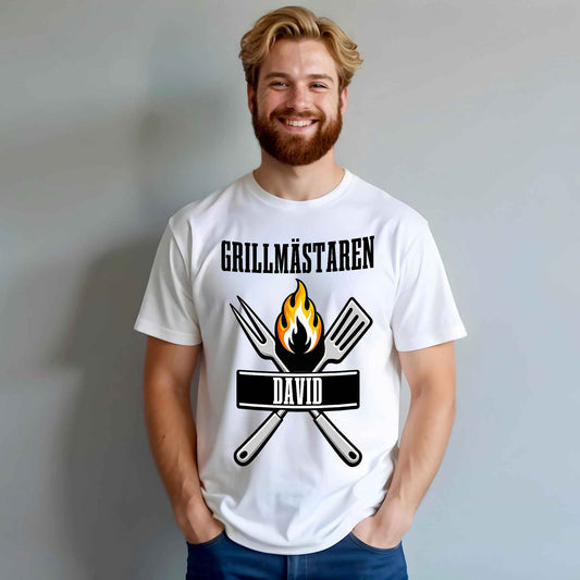 Grillmästaren Valfritt Namn T-shirt