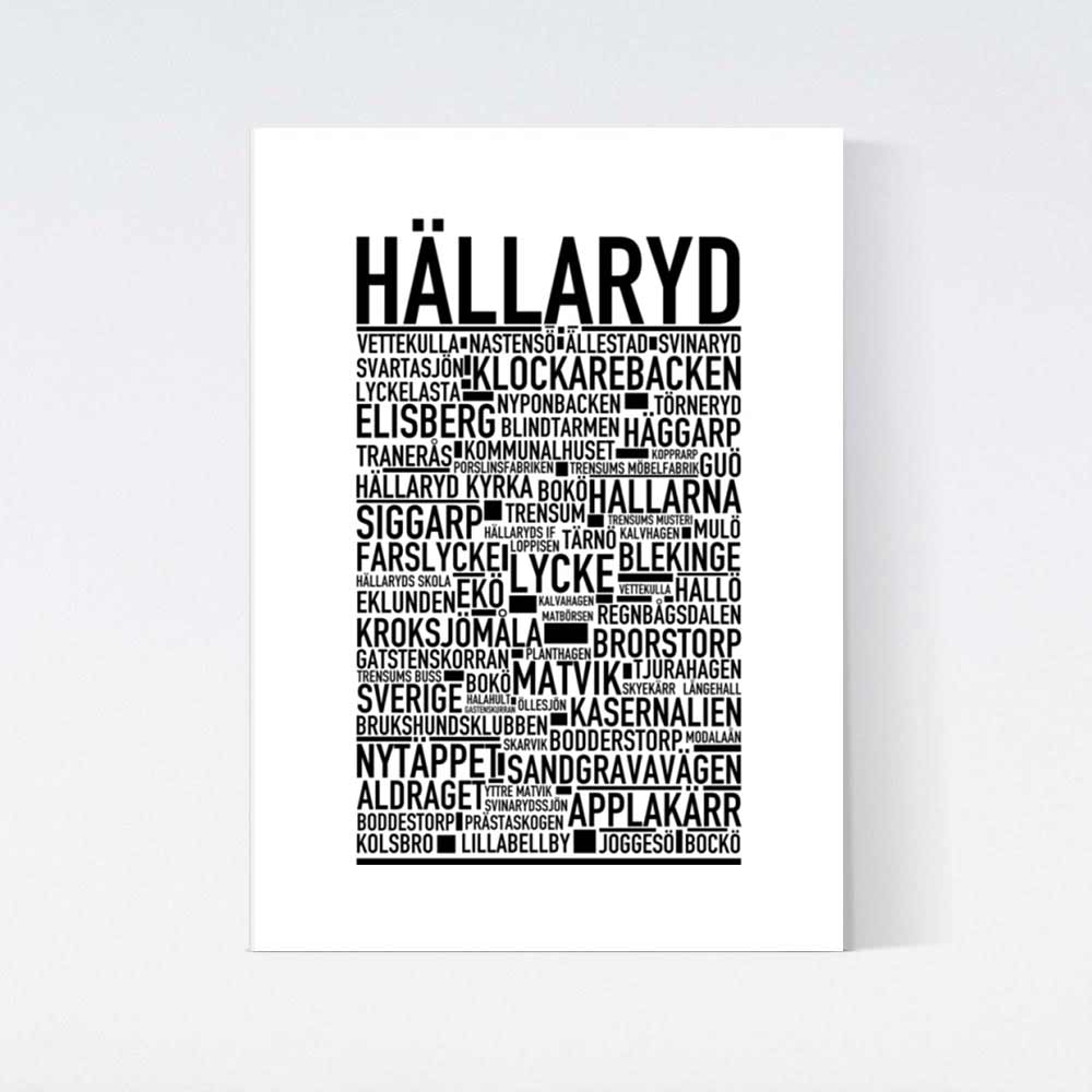Hällaryd Text Poster