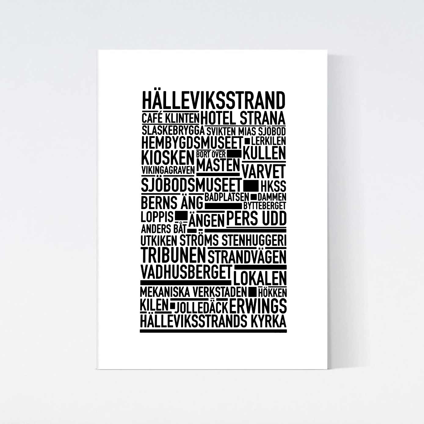 Hälleviksstrand Text Poster