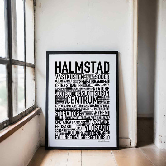 Halmstad Text Poster