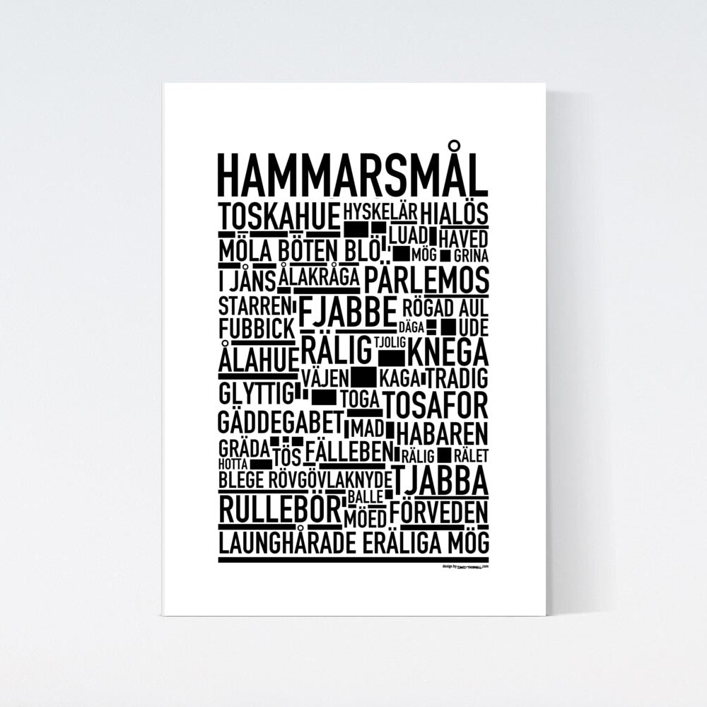 Hammarsmål Dialekt Text Poster