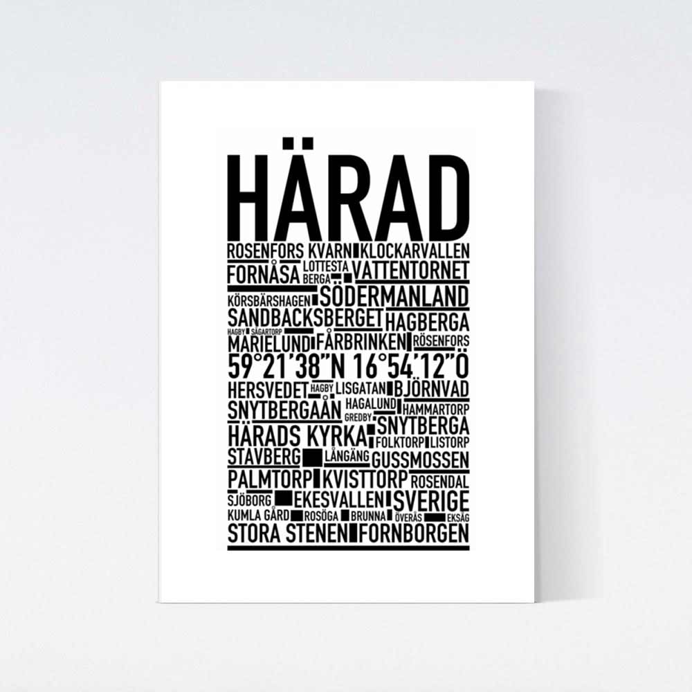 Härad Text Poster