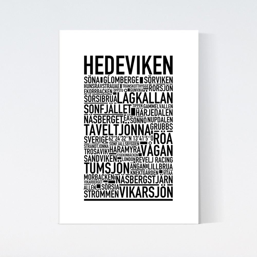 Hedeviken Text Poster