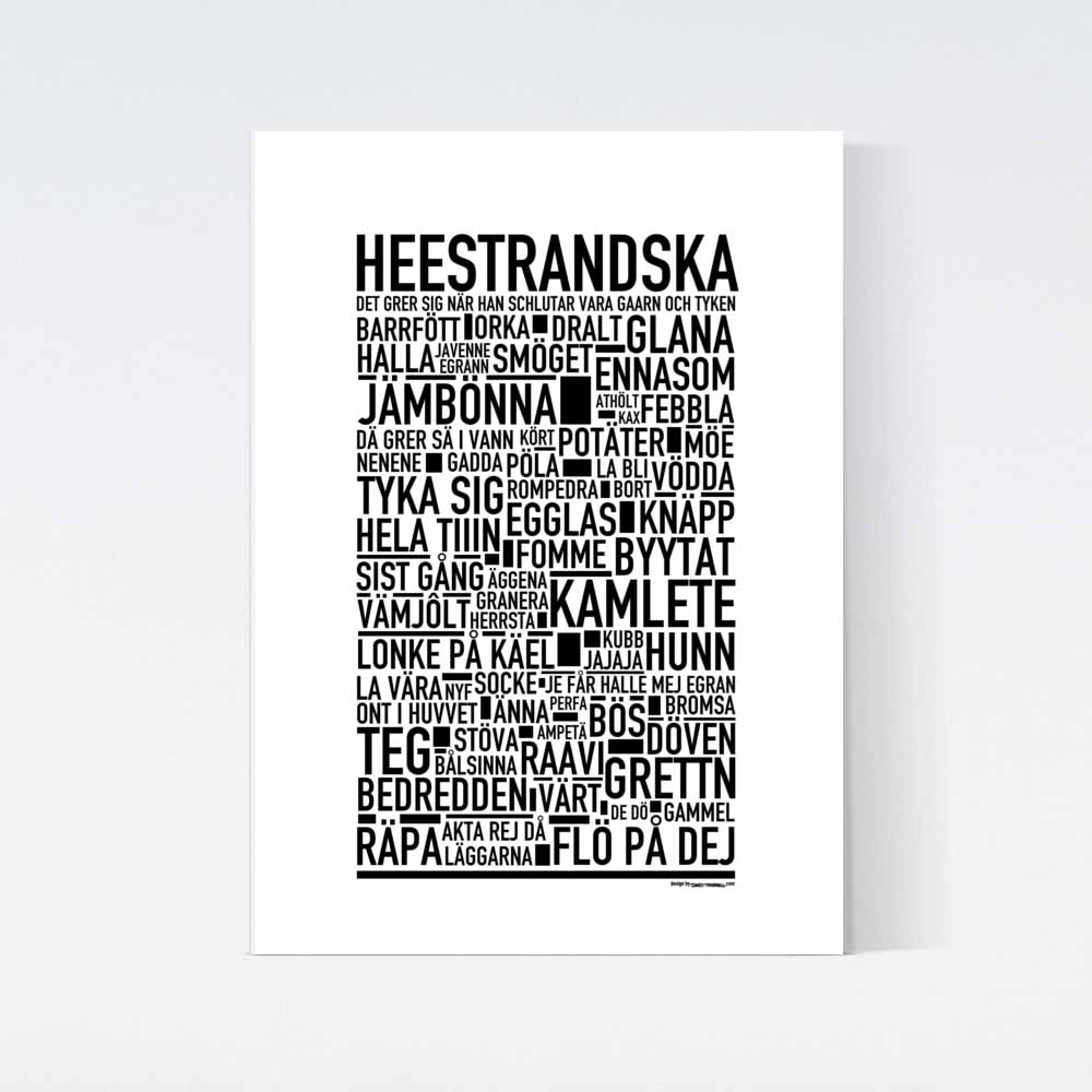 Heestrandska Dialekt Text Poster