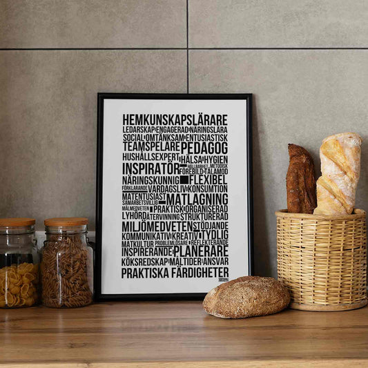 Hemkunskapslärare Text Poster