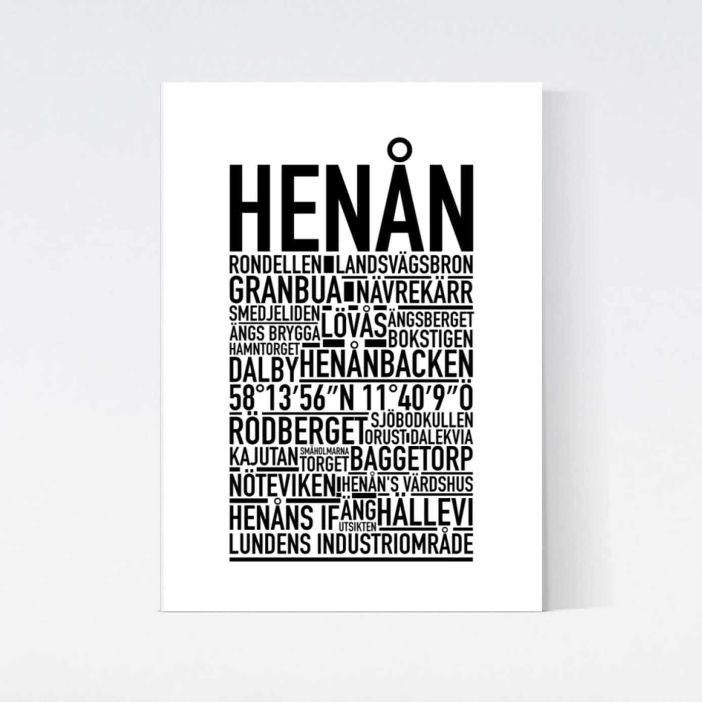 Henån Text Poster