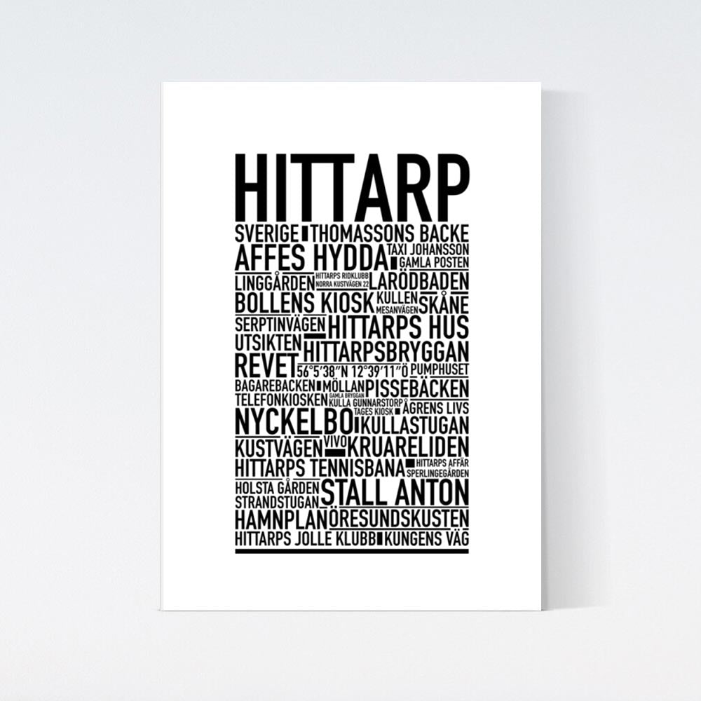 Hittarp Text Poster