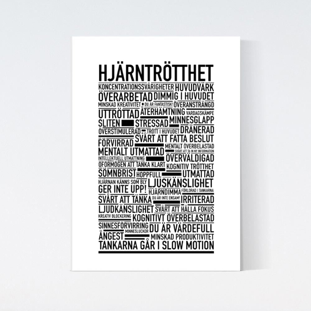 Hjärntrötthet Text Poster